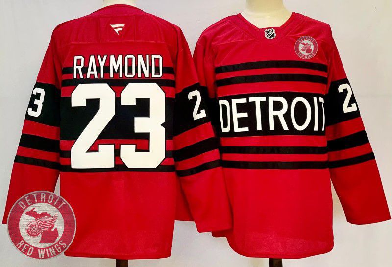 Men Detroit Red Wings #23 Raymond Red Fanatics 2025 NHL Jersey style 7